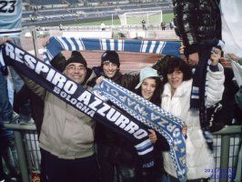 Dino Pelliccia e i Tifosi azzurri del Club Napoli Bologna, a Roma Tifosi azzurri del Club Napoli Bologna